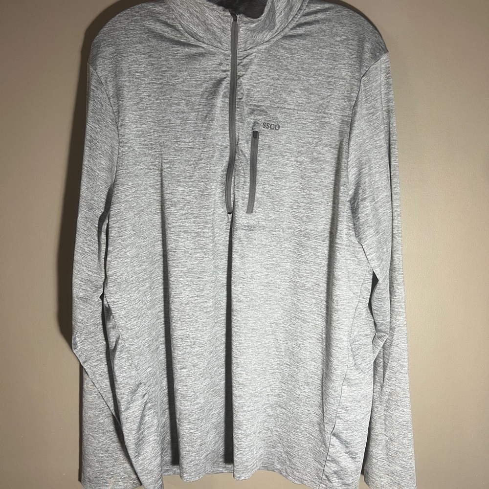 The Southern Shirt Company Light Gray Half-Zip Jacket